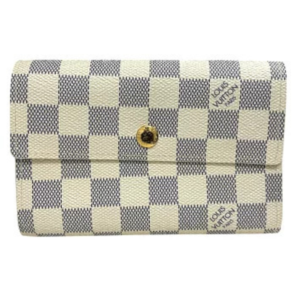 LOUIS VUITTON Portefeuille Alexandra Damier Azur White Tri fold Wallet